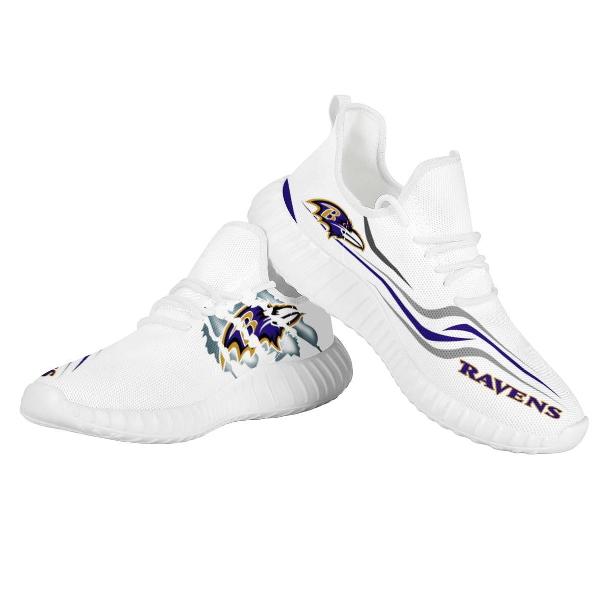 Men's Baltimore Ravens Mesh Knit Sneakers/Shoes 005 Men's Baltimore Ravens Mesh Knit Sneakers/Shoes 005